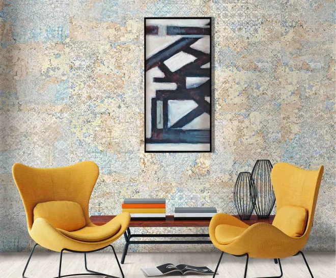 Aparici CARPET kék patchwork csempe