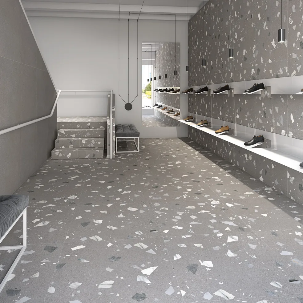 Arcana ELBURG szürke terrazzo csempe