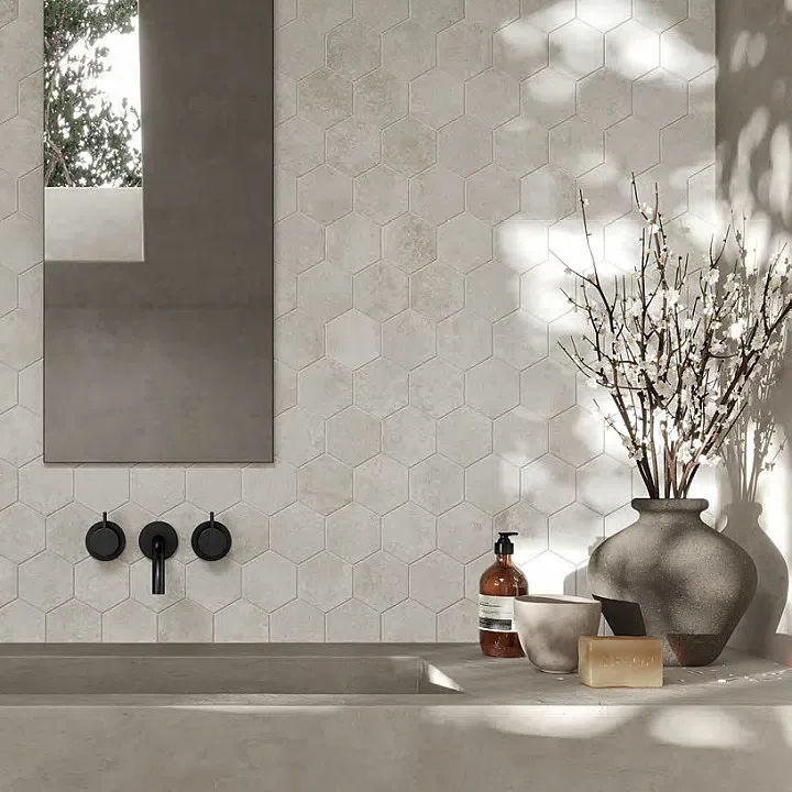 Ascot URBANICA szürke hexagon kő hatású csempe