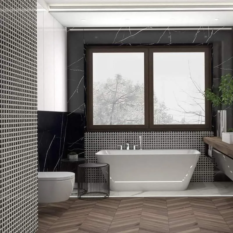 Dunin BLACK&WHITE MOZAIK fekete-fehér márvány hatású mozaik