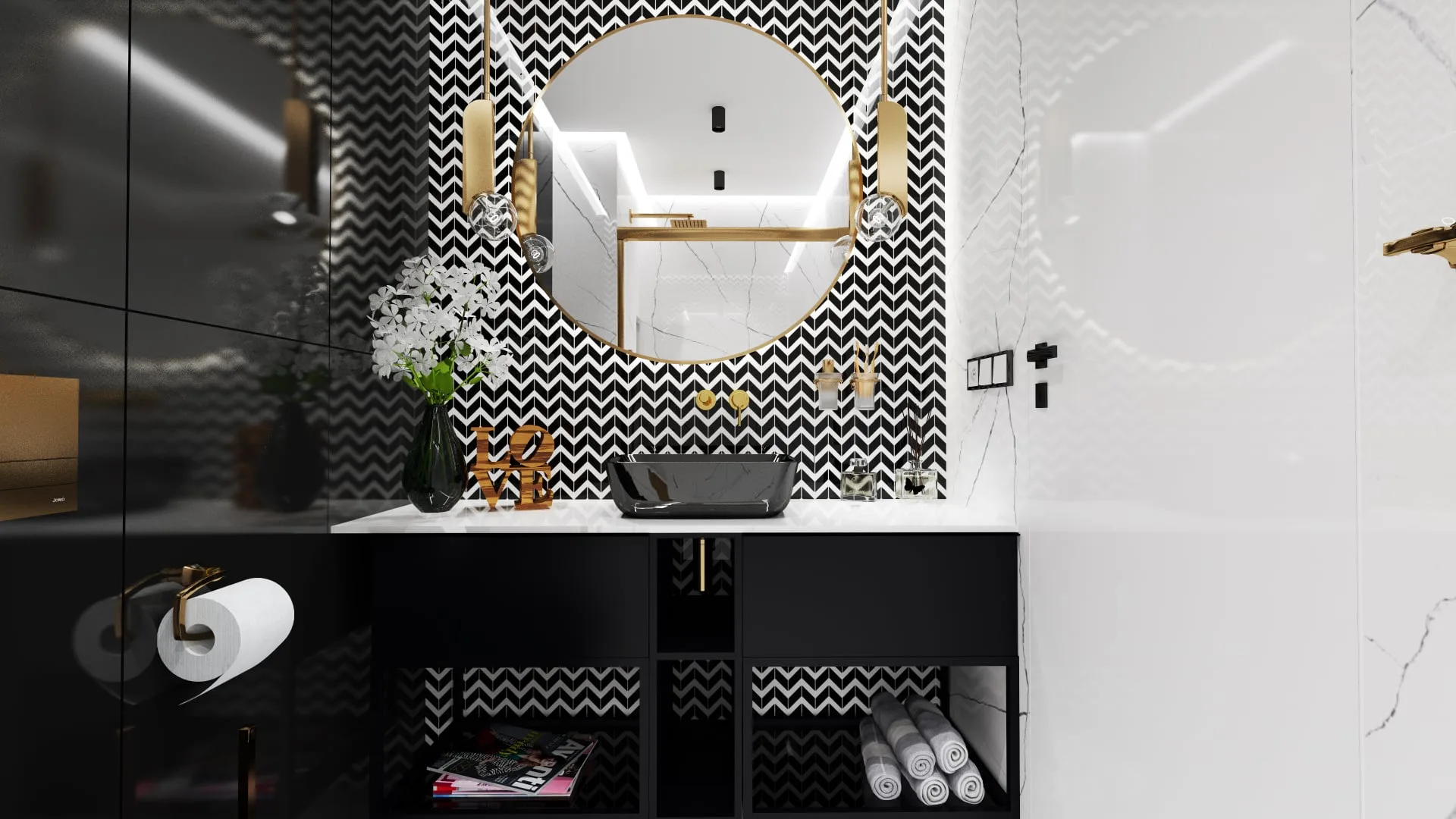 Dunin BLACK&WHITE MOZAIK fekete-fehér márvány hatású mozaik