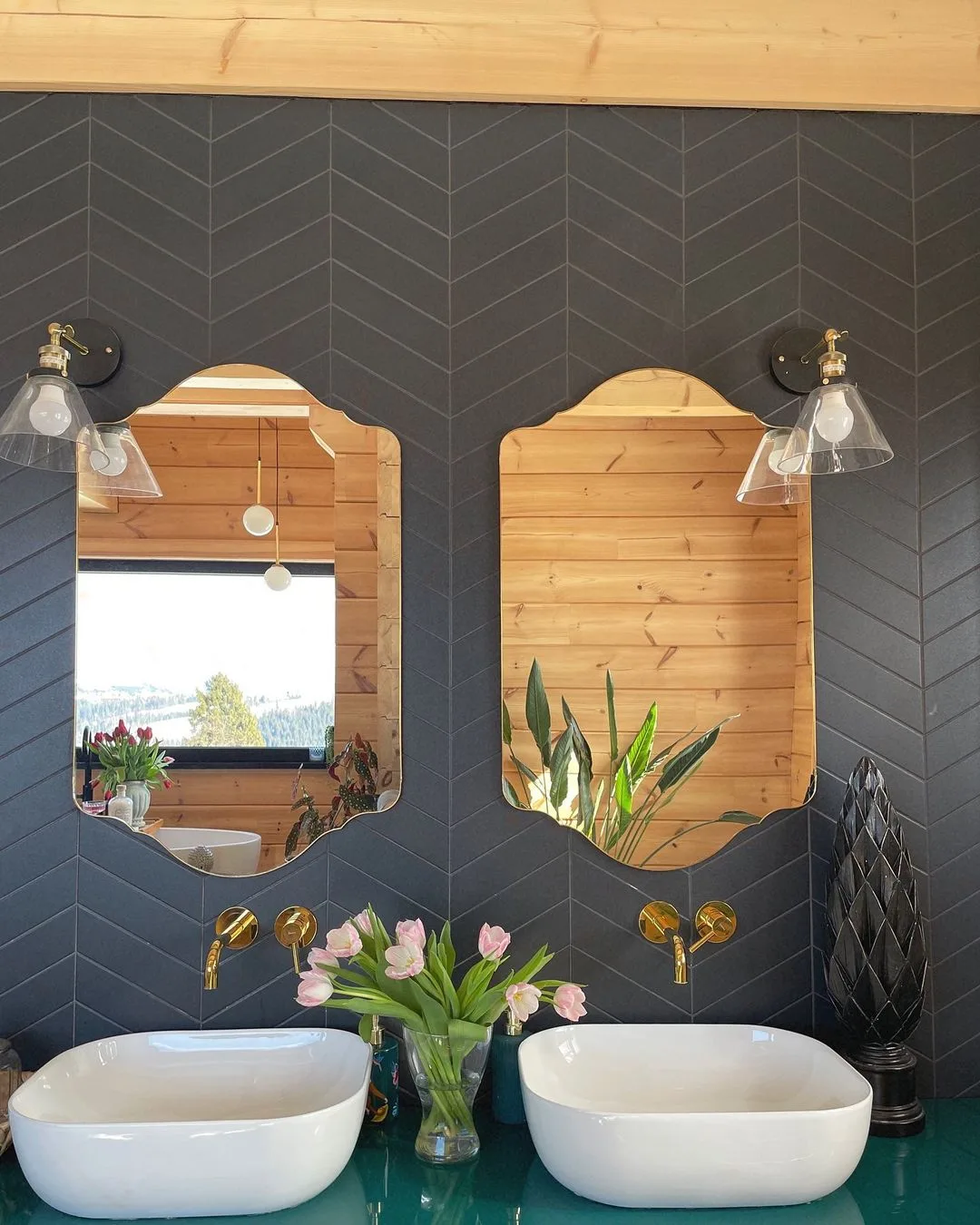 Dunin ROYAL CHEVRON fekete chevron mozaik