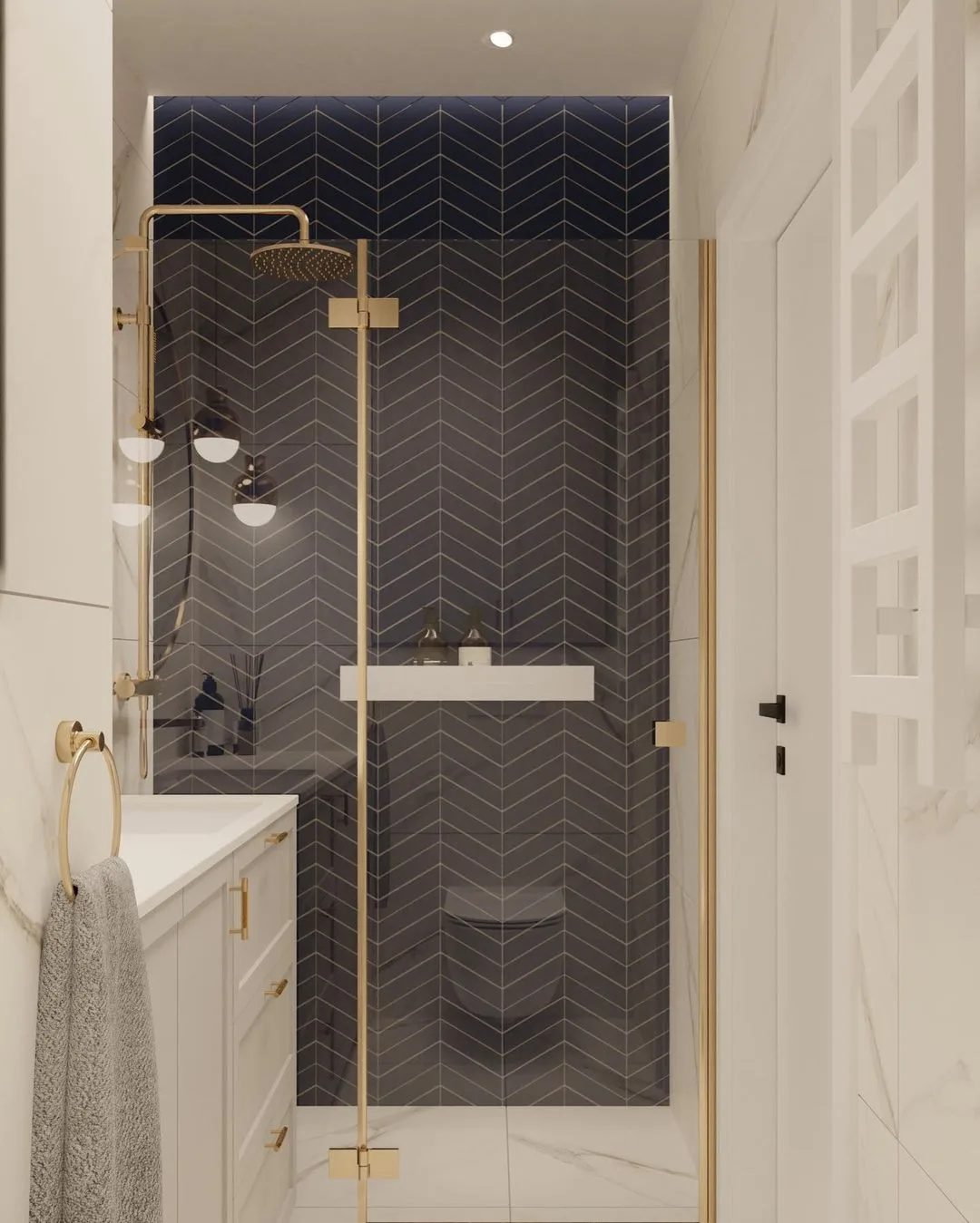 Dunin ROYAL CHEVRON fekete chevron mozaik