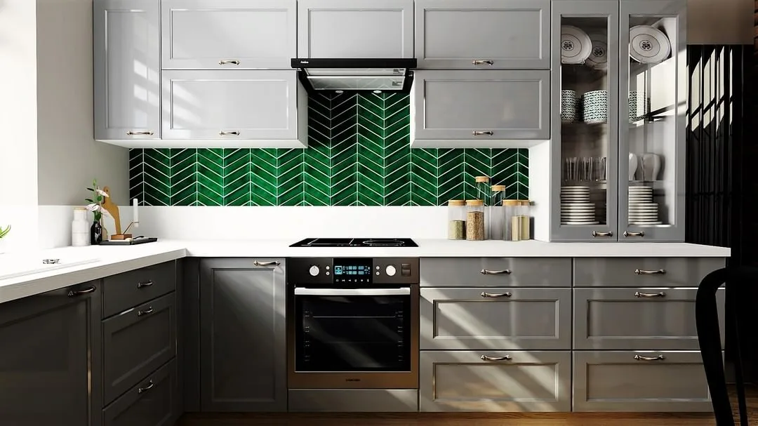 Dunin ROYAL CHEVRON zöld chevron mozaik