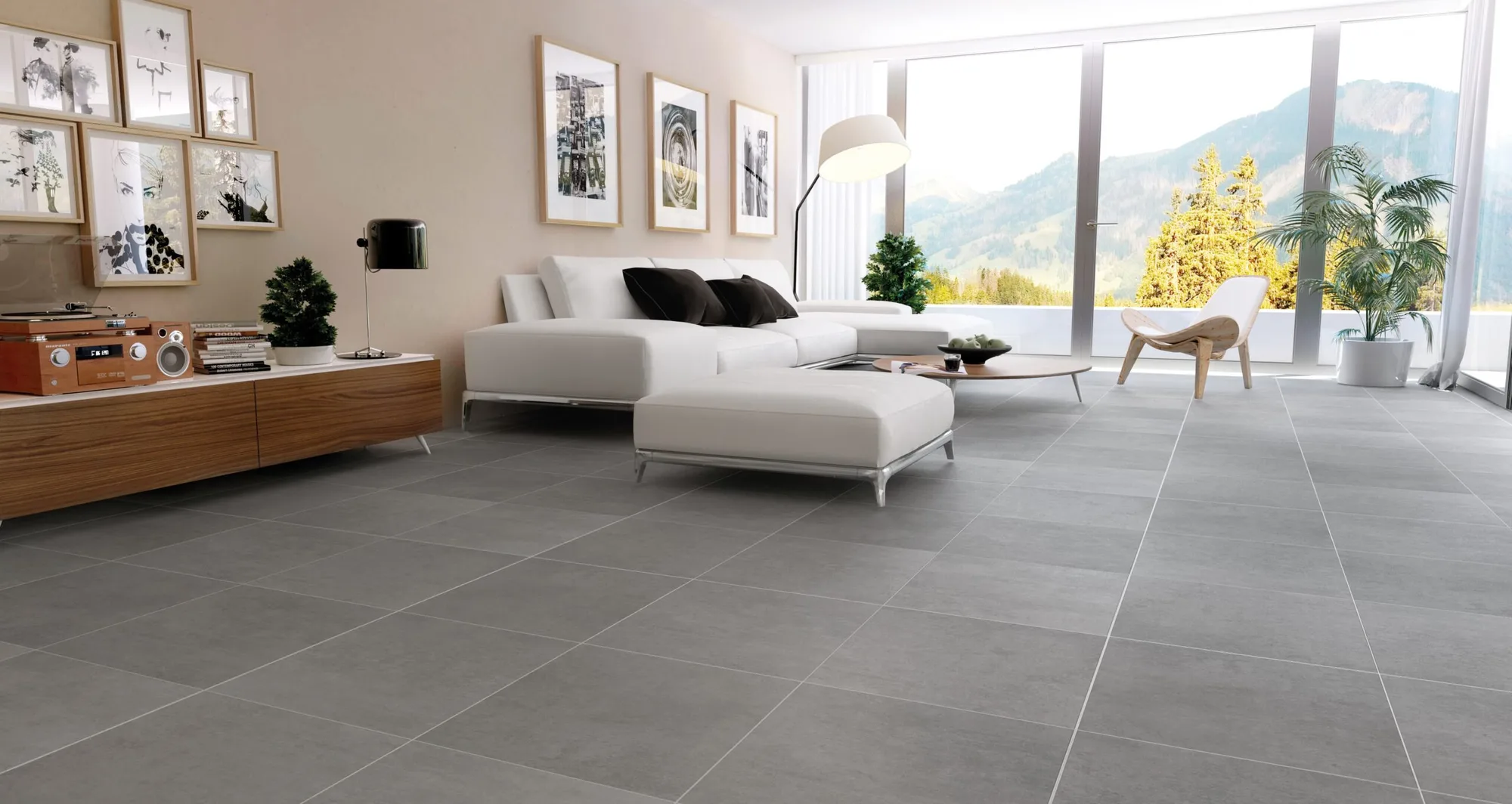 Ecoceramic NORWICH szürke beton hatású csempe
