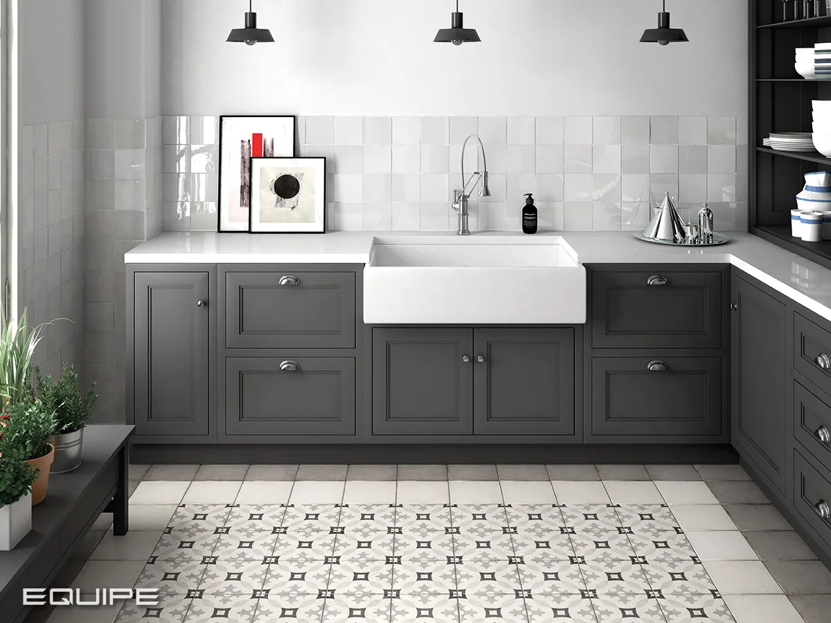 Equipe ART NOUVEAU fekete-fehér patchwork csempe