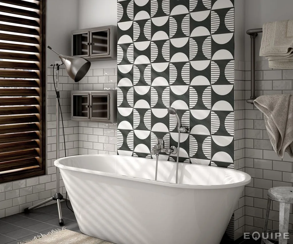 Equipe CAPRICE fekete-fehér patchwork csempe