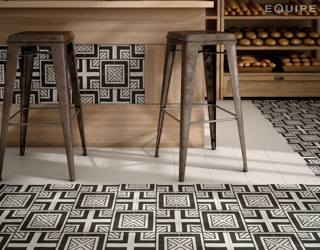Equipe CAPRICE fekete-fehér patchwork csempe