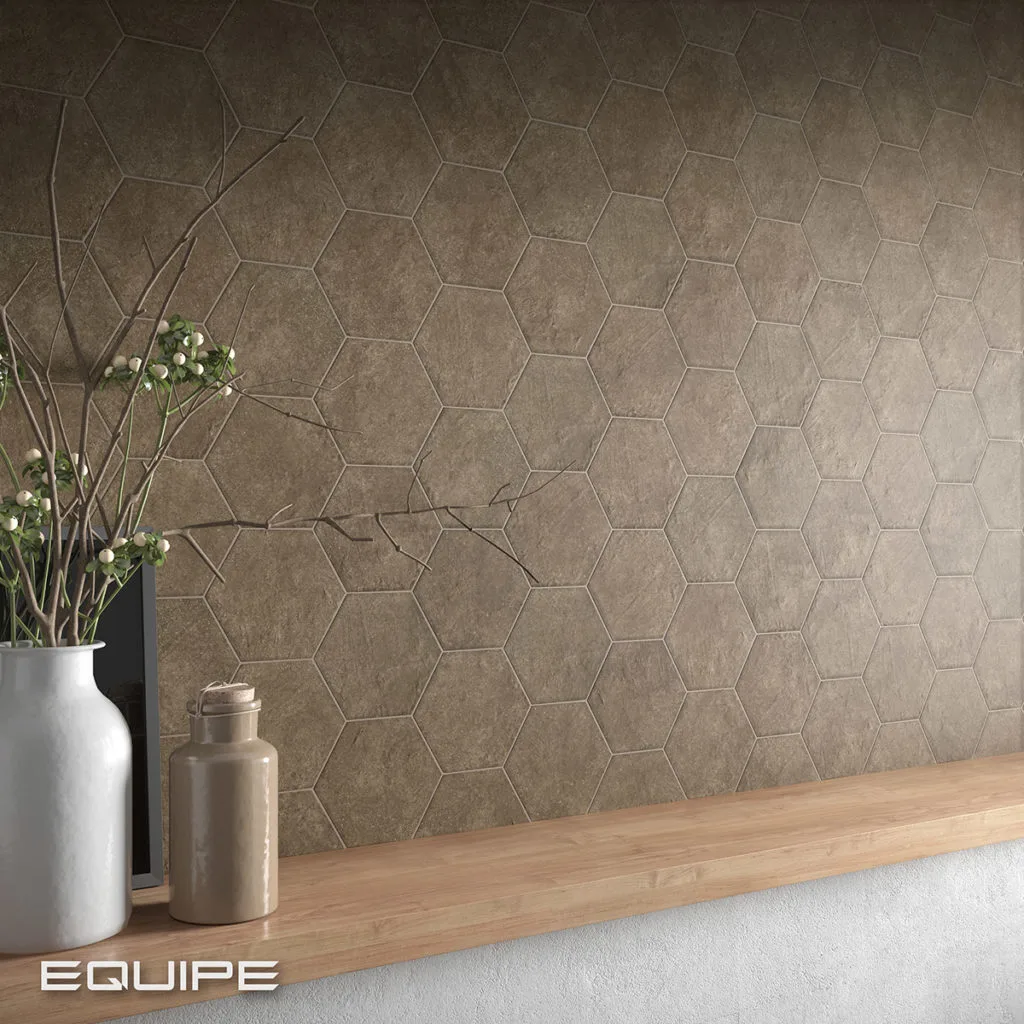 Equipe HEXATILE CEMENT bézs hexagon beton hatású csempe