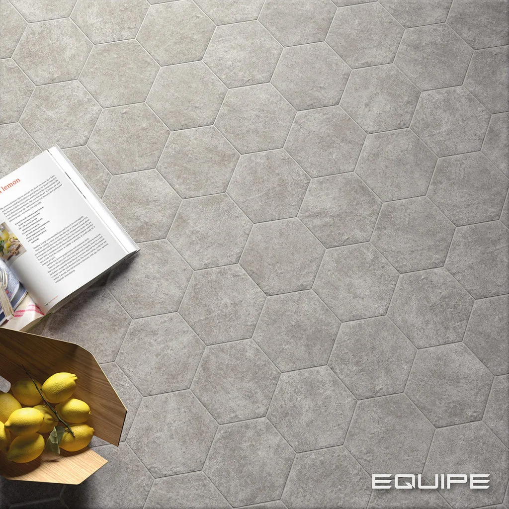 Equipe HEXATILE CEMENT szürke hexagon beton hatású csempe