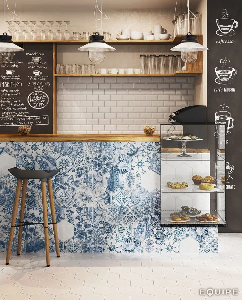 Equipe HEXATILE fehér hexagon patchwork csempe