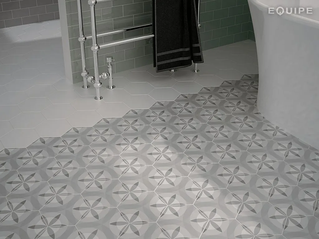 Equipe HEXATILE fehér hexagon patchwork csempe