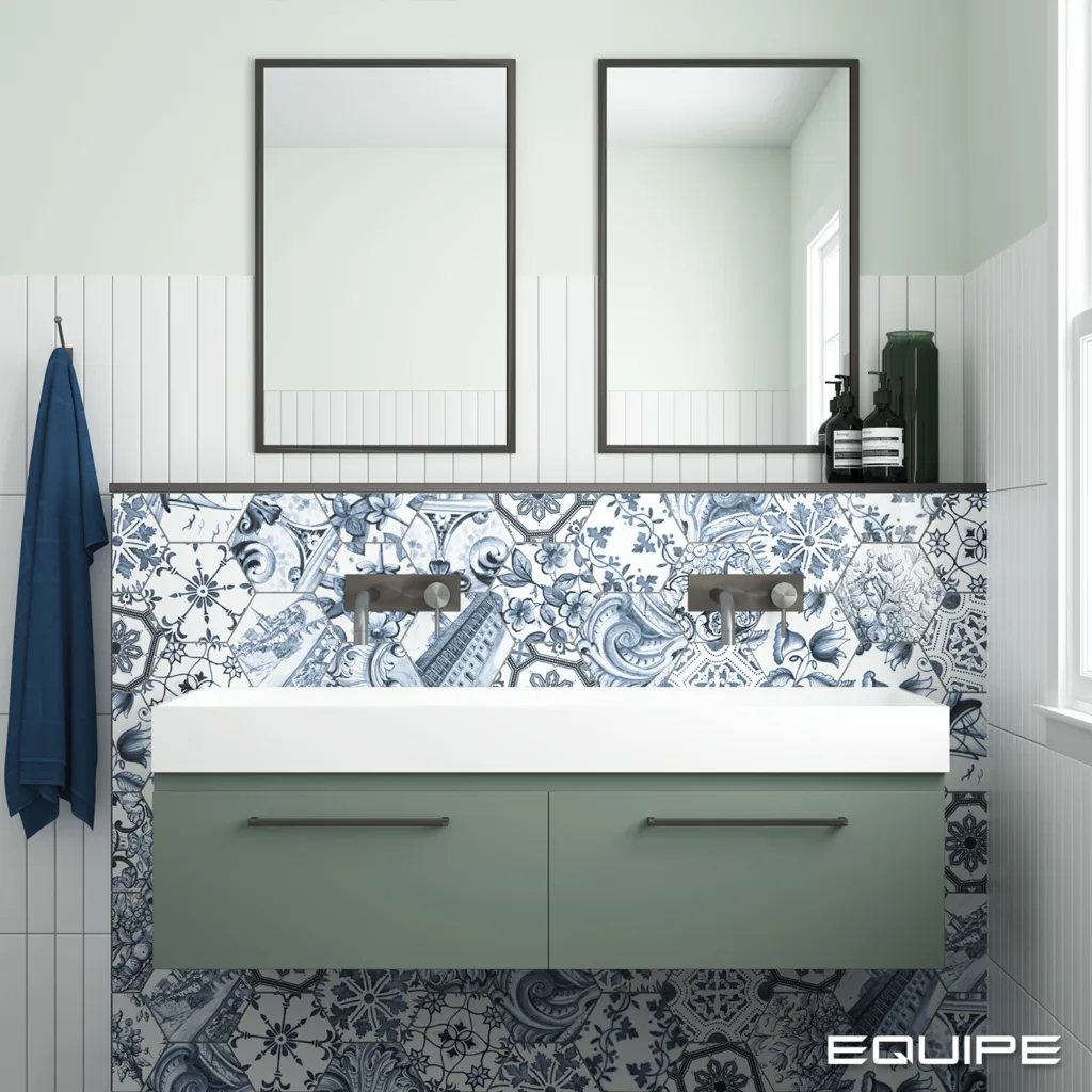 Equipe HEXATILE kék hexagon patchwork csempe
