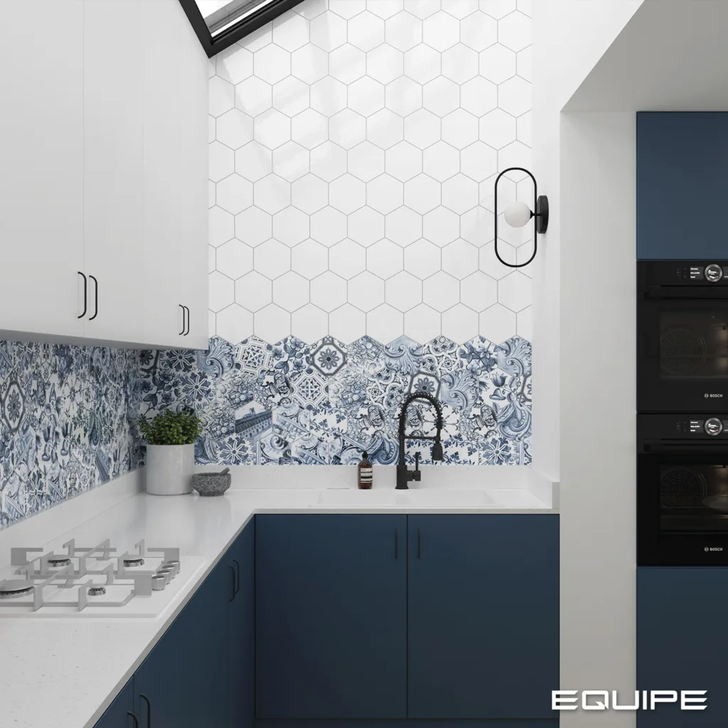 Equipe HEXATILE fehér hexagon patchwork csempe