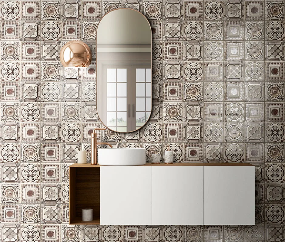 Mainzu ANTICATO fehér patchwork csempe