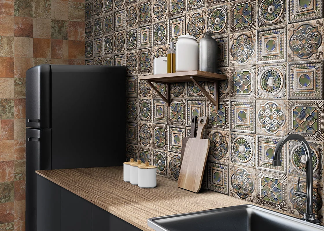 Mainzu ANTICATO barna patchwork csempe