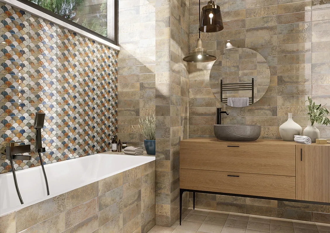 Mainzu BELLAGIO barna patchwork csempe