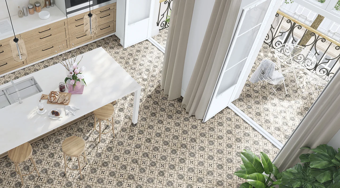 Mainzu NORLAND kék patchwork csempe