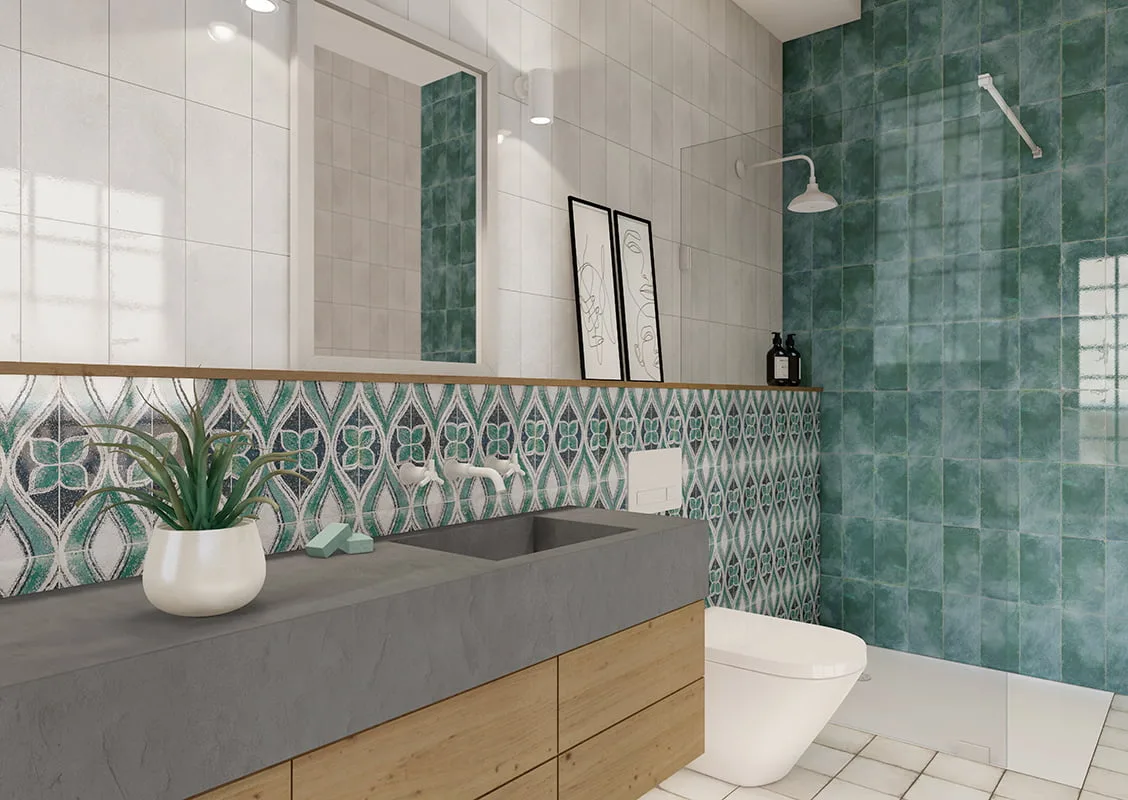 Mainzu RIVIERA kék patchwork csempe
