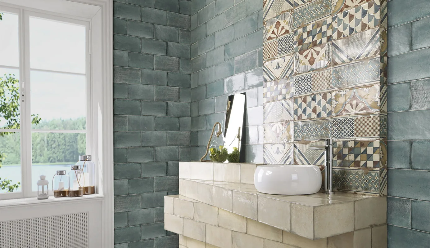Mainzu RIVIERA kék patchwork csempe