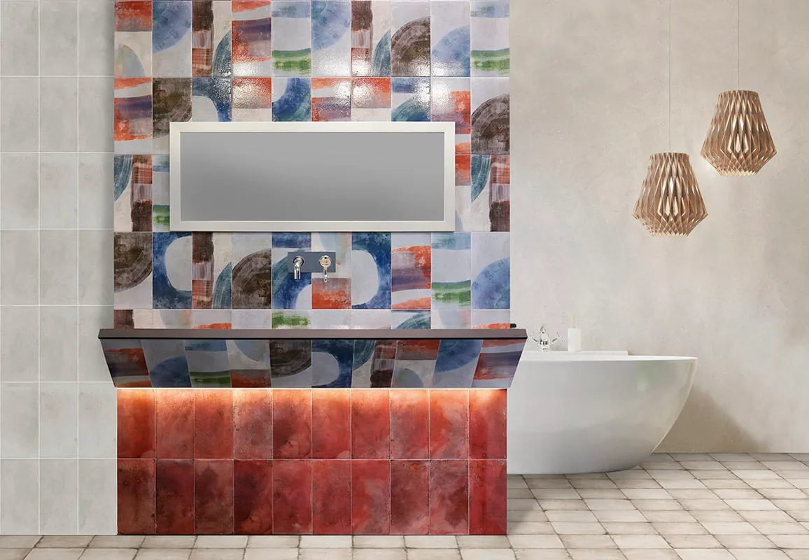 Mainzu RIVIERA kék patchwork csempe