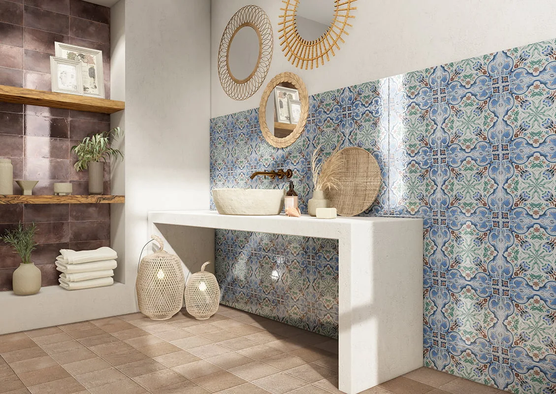 Mainzu RIVIERA kék patchwork csempe