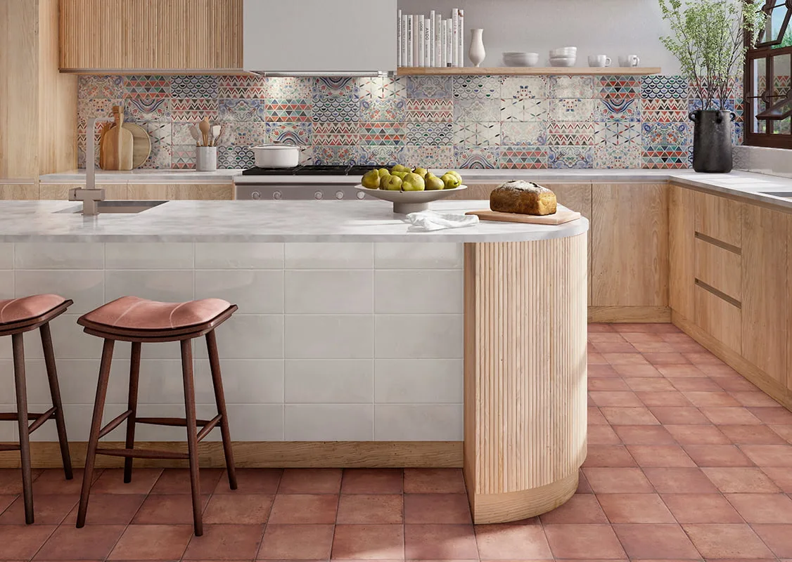 Mainzu RIVIERA piros patchwork csempe