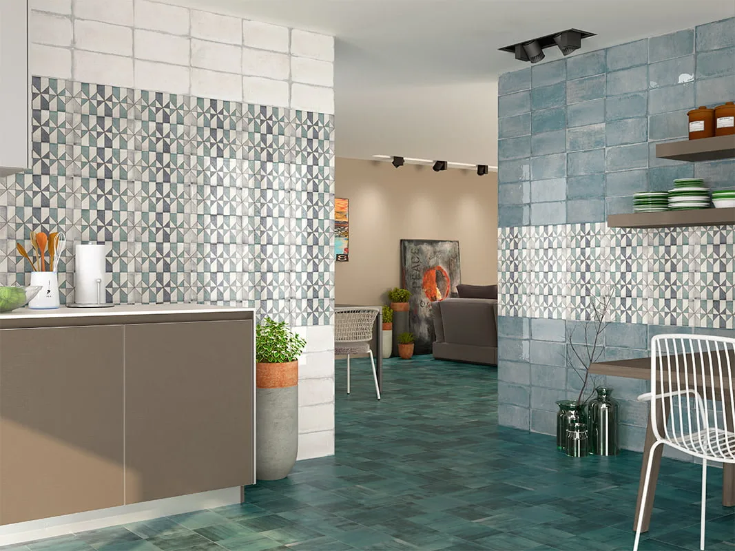 Mainzu RIVIERA kék patchwork csempe