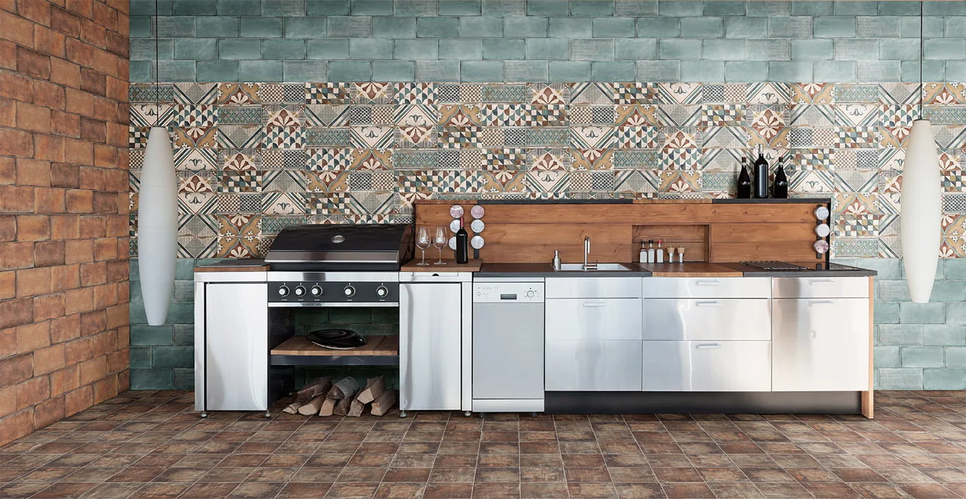 Mainzu RIVIERA kék patchwork csempe