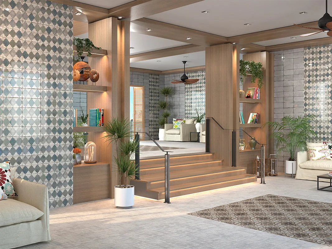 Mainzu RIVIERA kék patchwork csempe