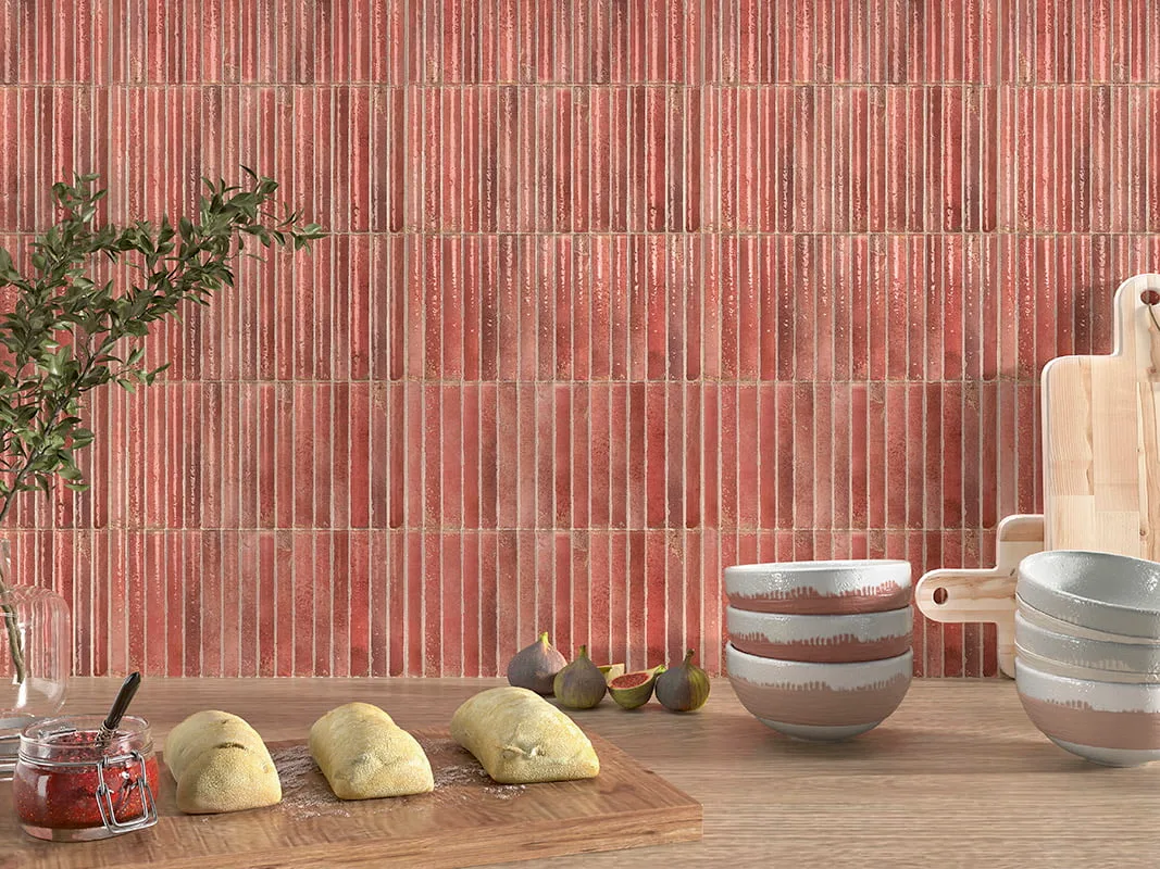 Mainzu WYNN piros 3d hatású csempe