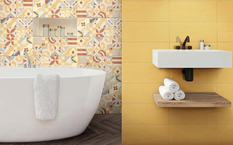 Marazzi CLOUD sárga patchwork csempe