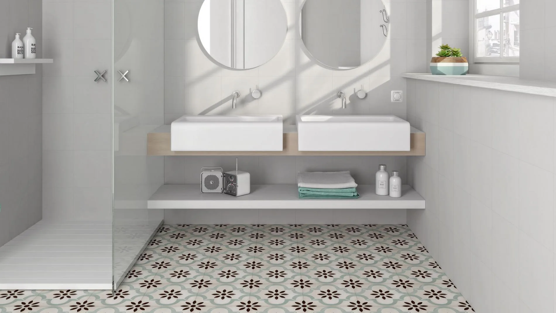 Pamesa SEURAT kék patchwork csempe