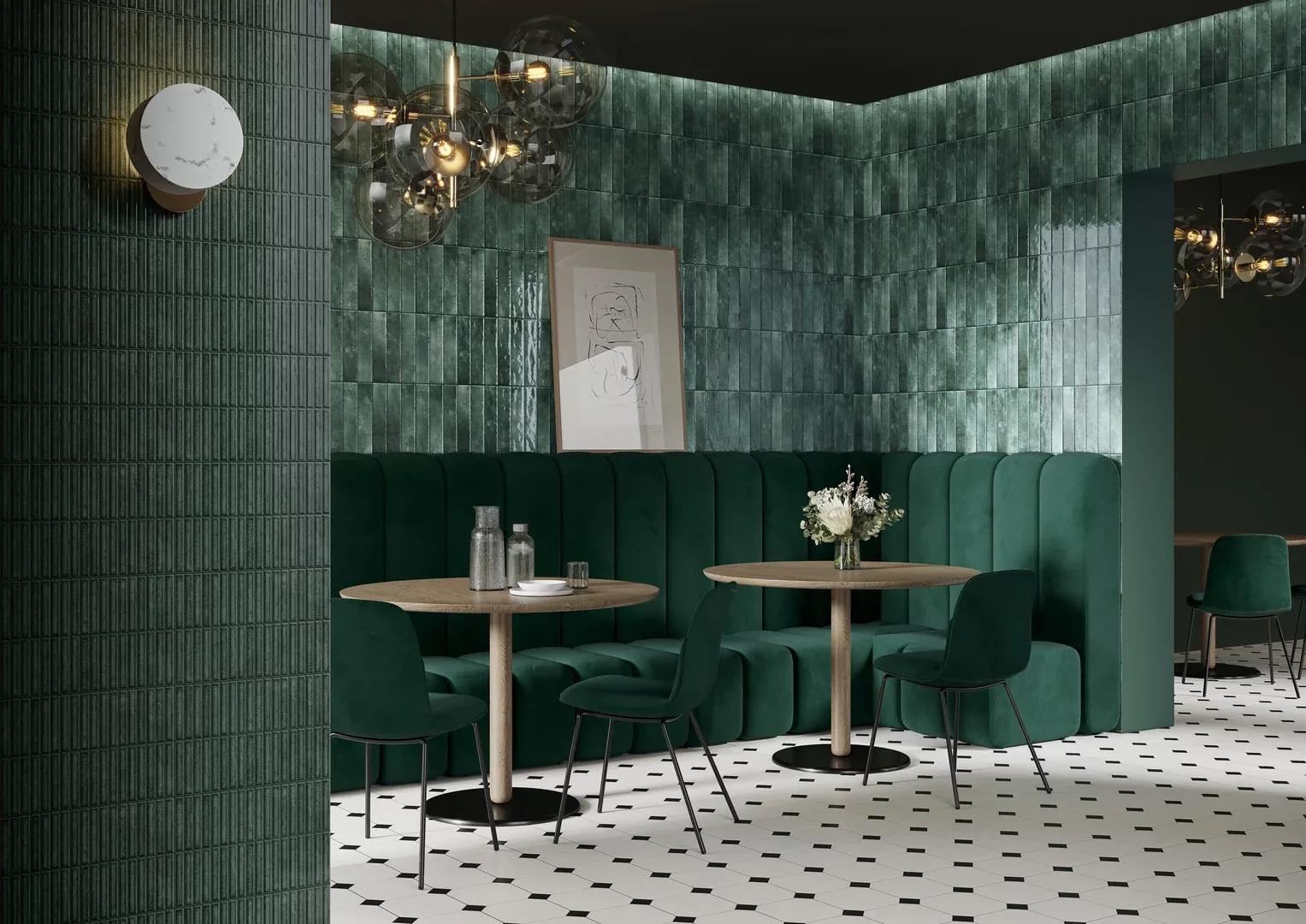 Paradyz MONPELLI zöld csempe