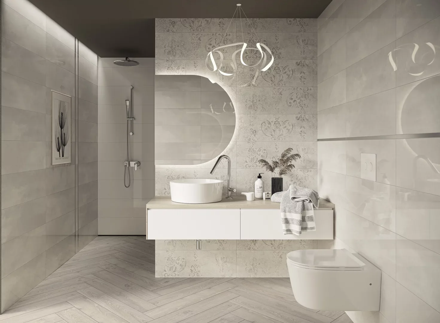 Paradyz SILENCE szürke patchwork csempe