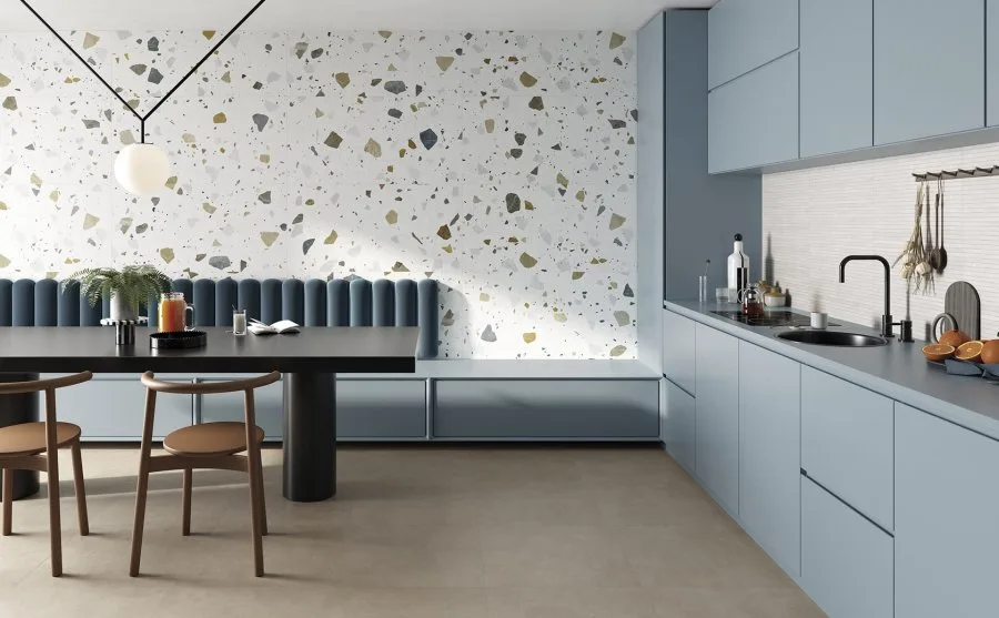 Pastorelli COLORFUL fehér terrazzo csempe