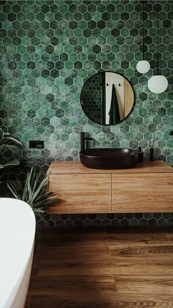 Realonda HEX ZELLIGE zöld hexagon csempe