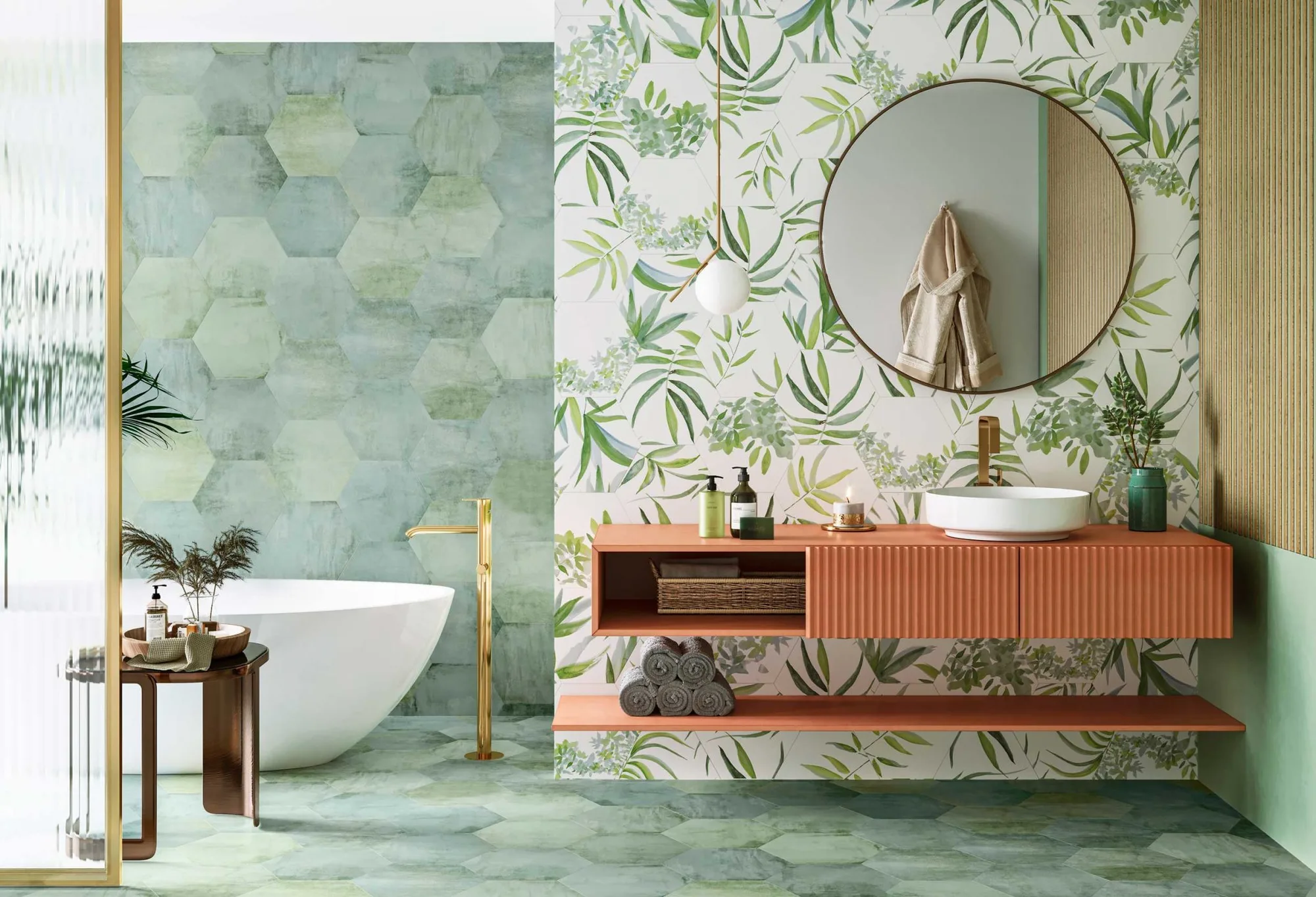 Realonda OASIS zöld hexagon csempe