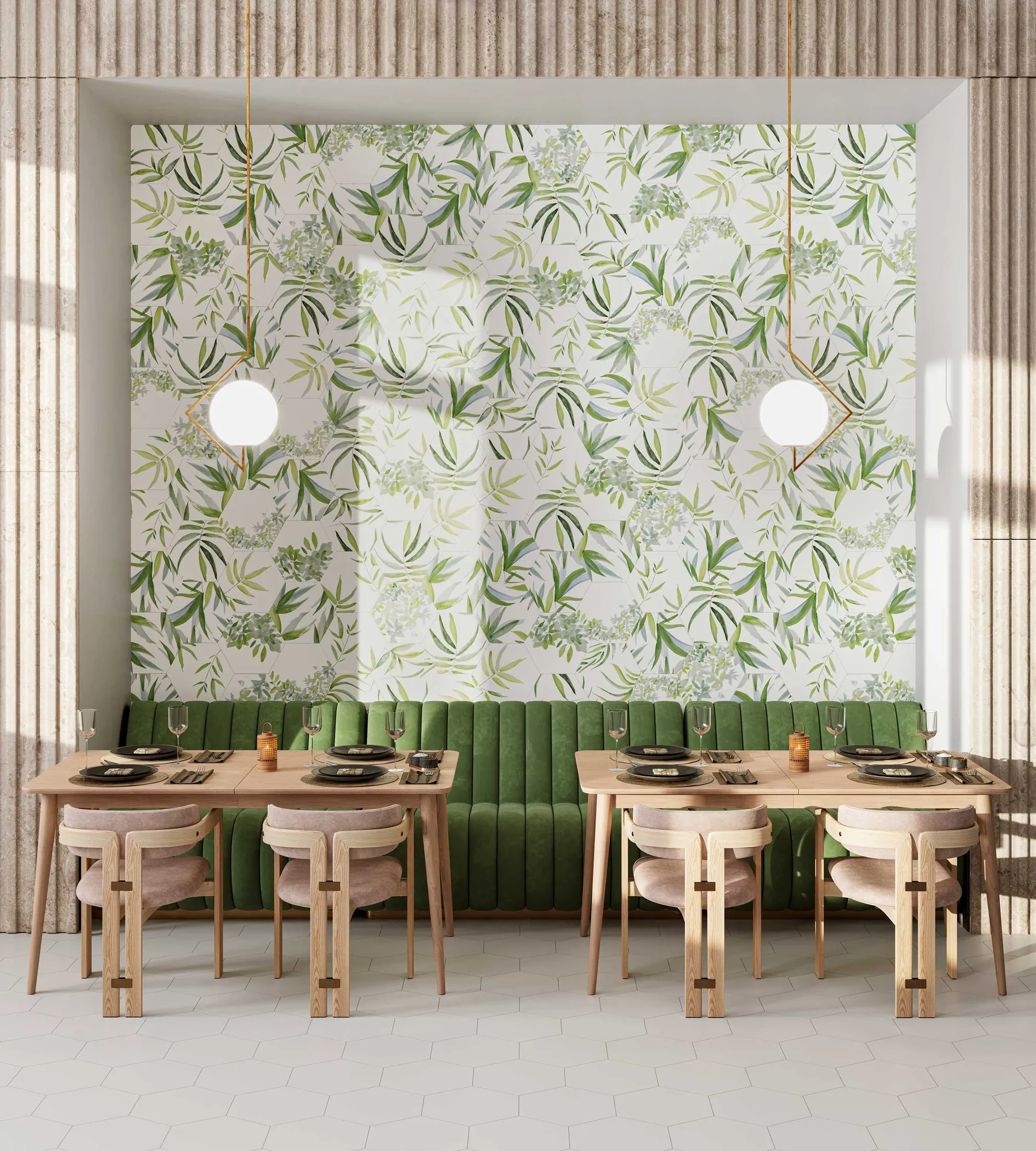 Realonda OASIS zöld hexagon csempe