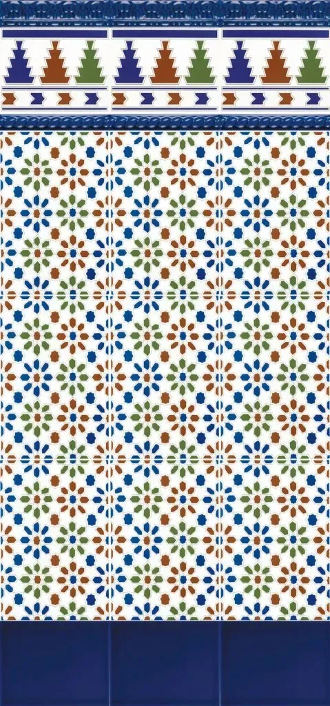 Ribesalbes CORDOBA kék patchwork csempe