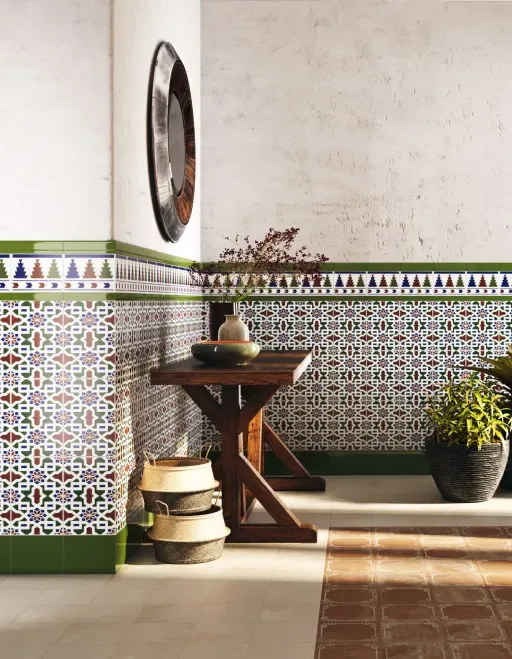 Ribesalbes MEDINA zöld patchwork csempe