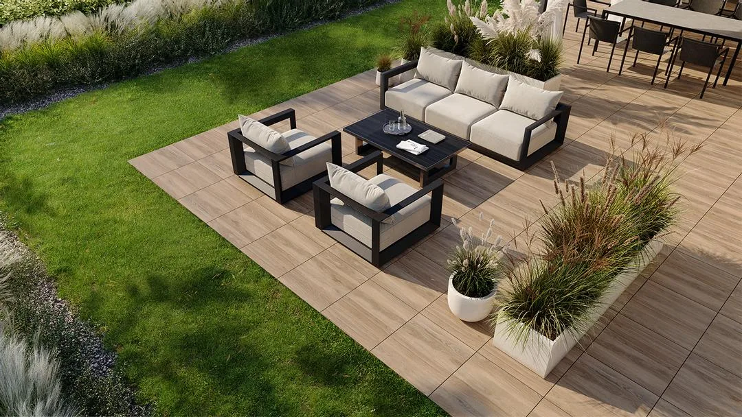 Tubadzin PATIO WOOD barna fa hatású csempe