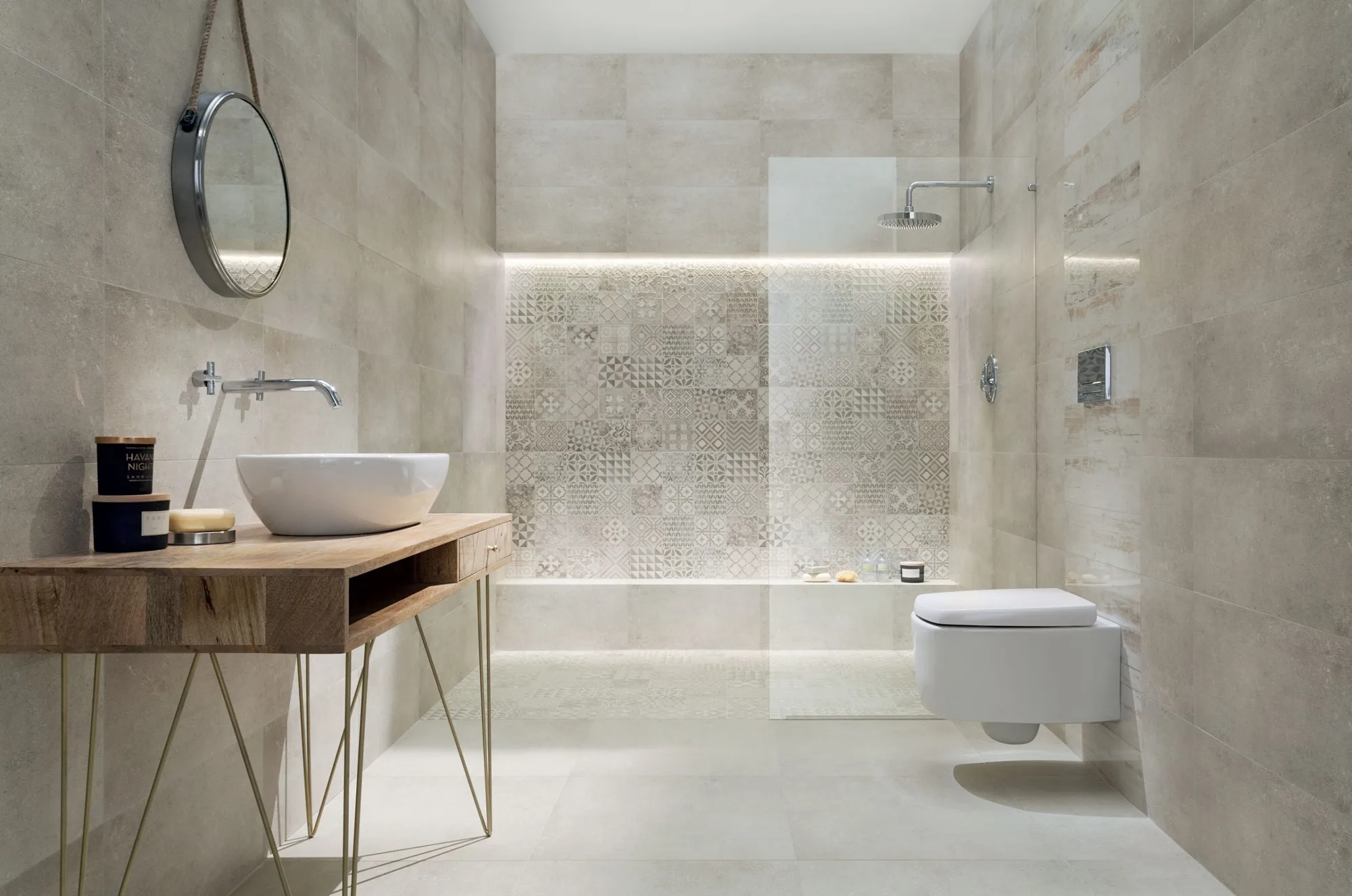 Tubadzin SFUMATO szürke patchwork csempe