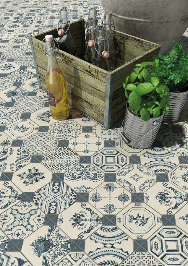 Vives WORLD PARKS kék patchwork csempe